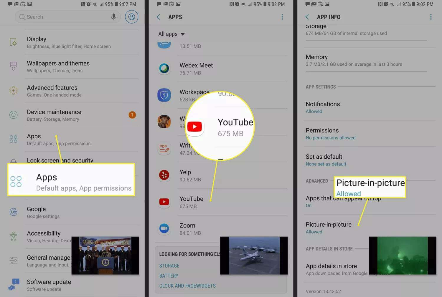 Mode Image dans l’image sur Android