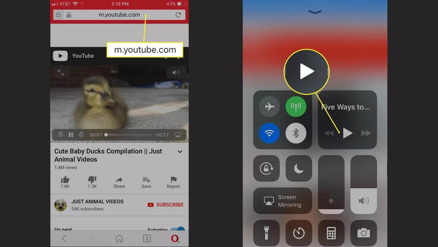 écouter de la musique sur YouTube en quittant l'application