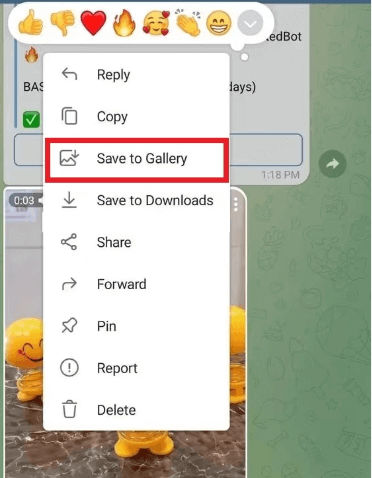 Téléchargez des vidéos depuis Telegram avec un lien sur Android