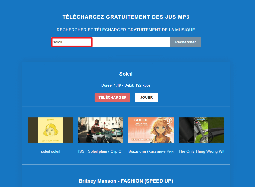 site MP3juices pour télécharger de la musique gratuitment