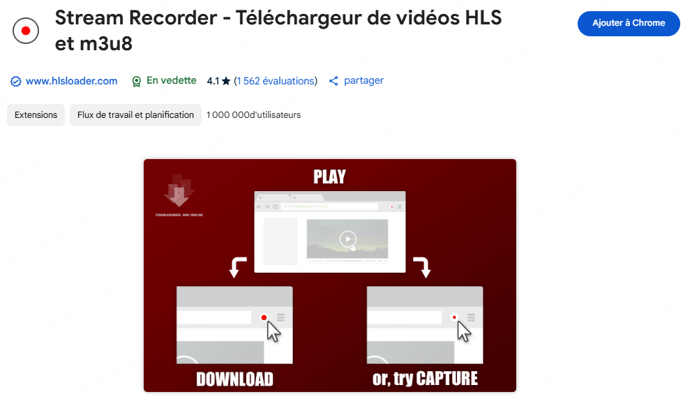 Stream Recorder, une extension Chrome pour télécharger des vidéos en streaming