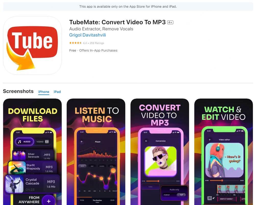 Téléchargeur de vidéos YouTube uniquement pour iOS