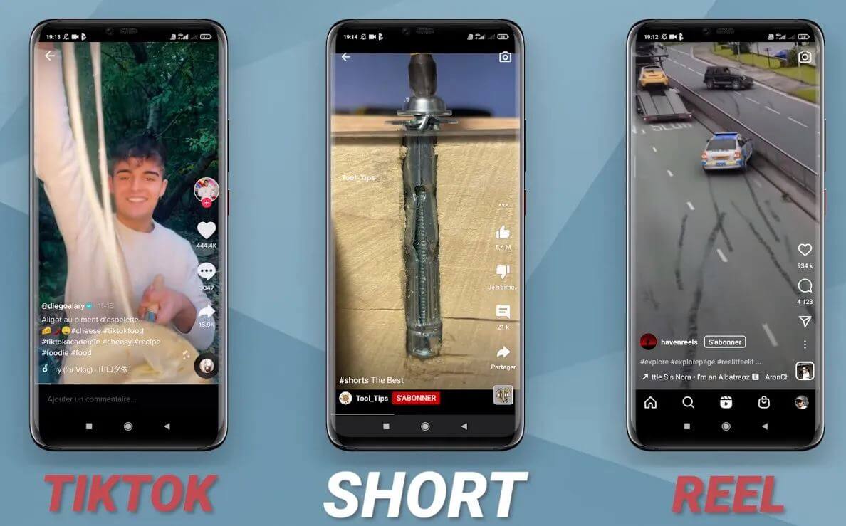 des courtes vidéos sur Tiktok et Youtube