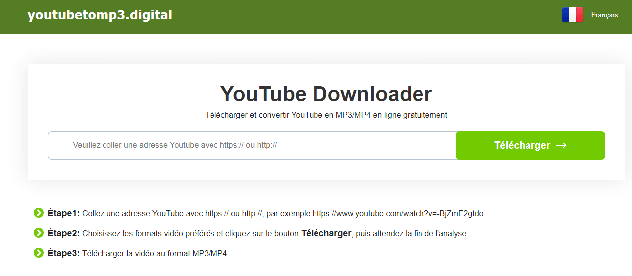 convertisseur YouTube vers MP3 en ligne, youtubetomp3.digital