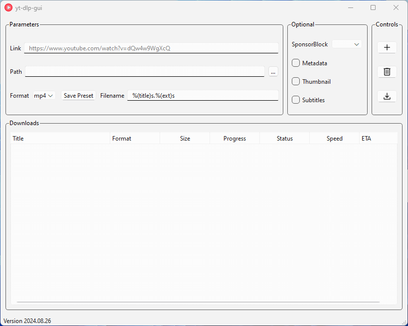 interface de Yt-dlp,  alternative gratuit à FLVTO