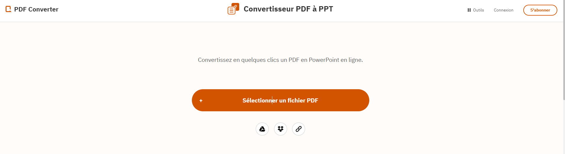 PDF Converter Ajoutez le fichier PDF Ã  convertir