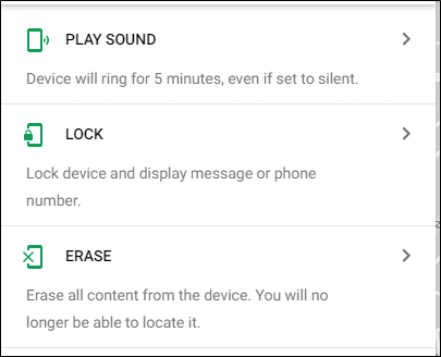 enlever le code de verrouillage à l'aide de l'Android Device Manager