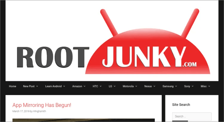 Rootjunky - logiciel pour supprimer le compte Google Android réinitialisé gratuitement
