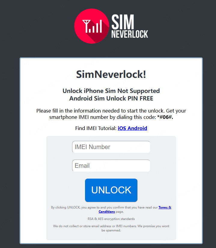 Site officiel de SimNeverlock.com