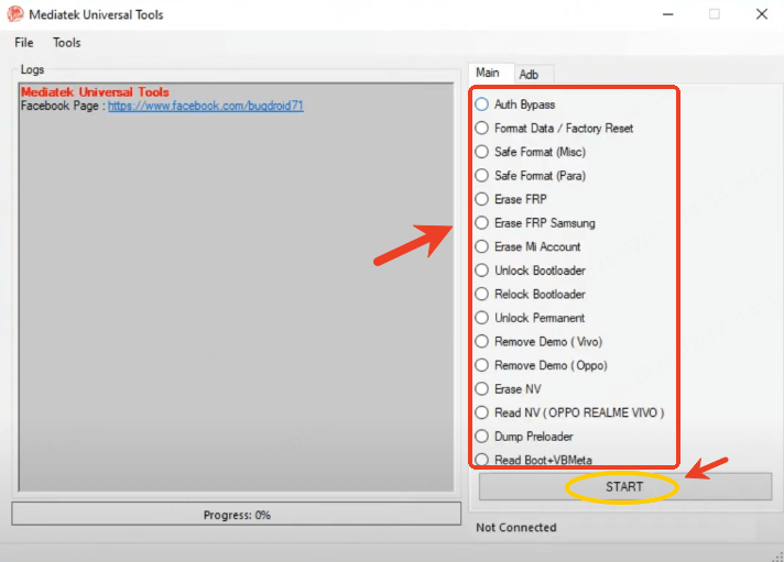 utiliser MediaTek Universal Tool