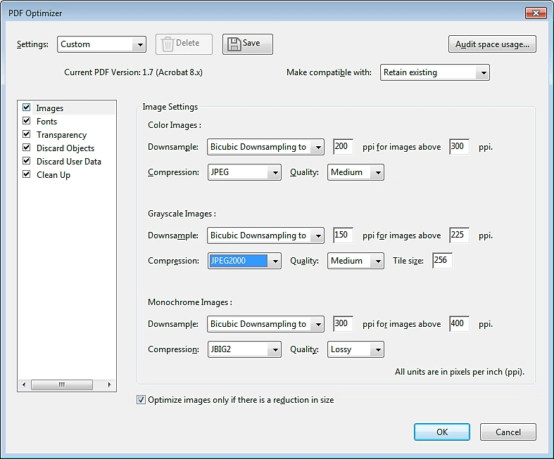 réduire la taille de fichier PDF