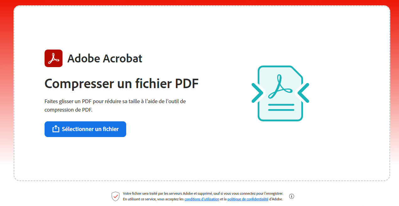 Adobe PDF Outil compresser PDF en ligne