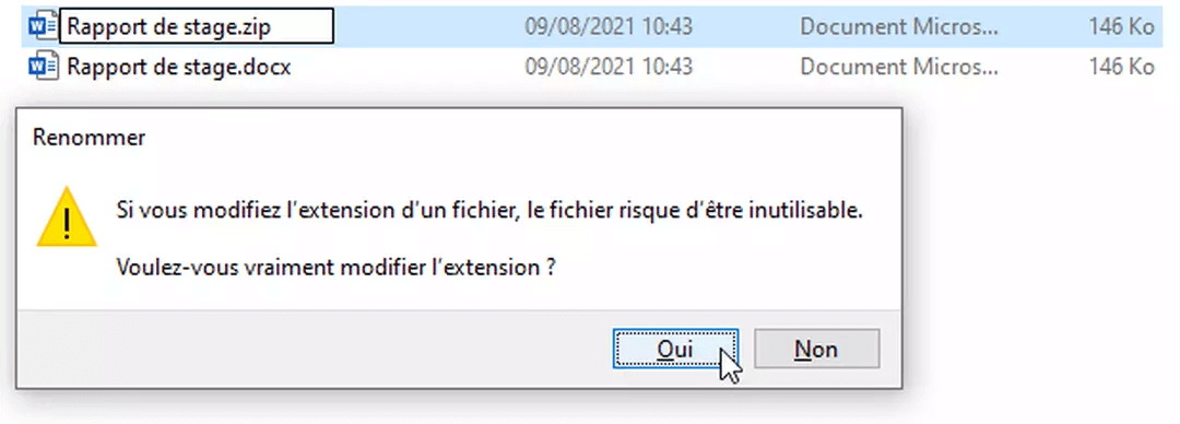 renommez le fichier word d'une extension .docx en .zip