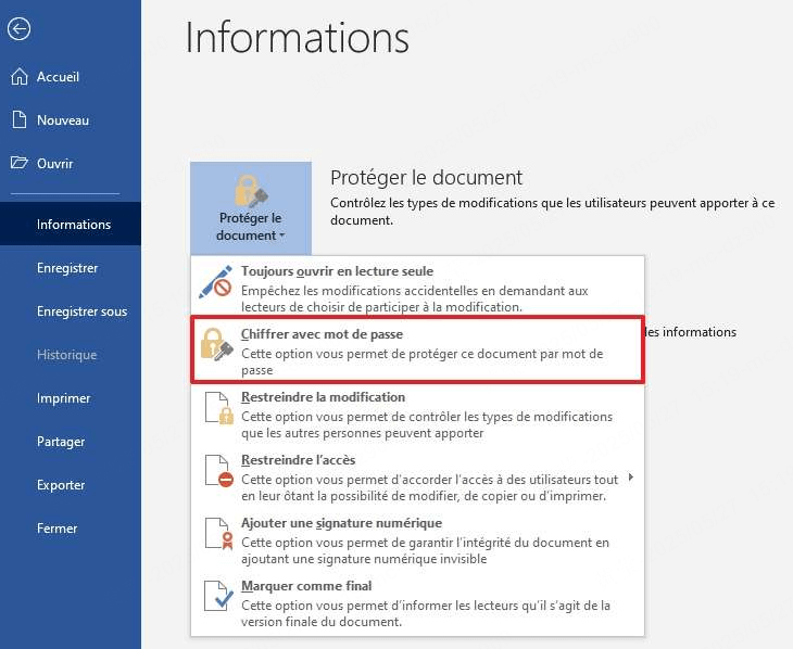 ouvrir un document Word protégé dans Word 2010/2013/2016/2019/Office 365