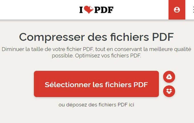 iLovePDF ,compresser PDF en ligne