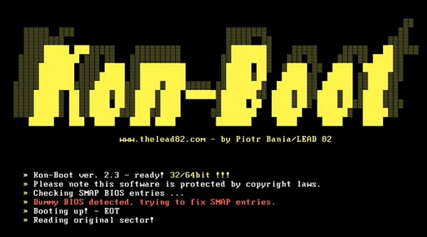 Kon-Boot, un logiciel rapide de réinitialisation de Windows 10