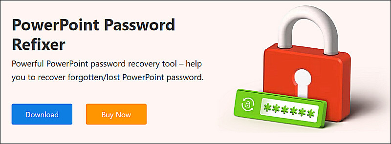 interface de la page d'accueil de iSumsoft PowerPoint Password Refixer, outil pour cracker mot de passe ppt