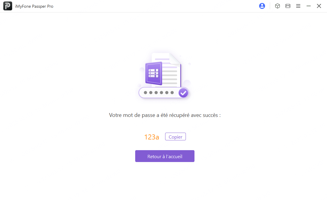 Mot de passe RAR récupéré avec succès