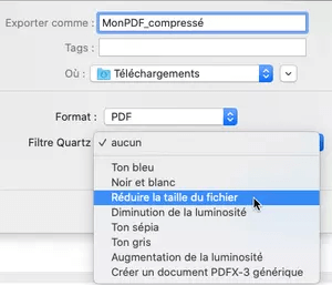 compresser un PDF sur Mac
