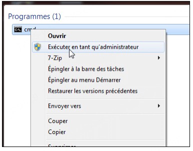 Exécuter les fichiers en tant qu'administrateur