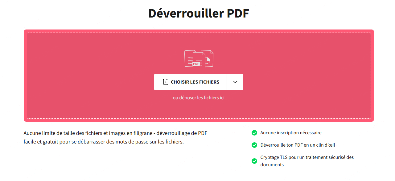 site d'imprimer un pdf protégé par un mot de passe, SmallPDF