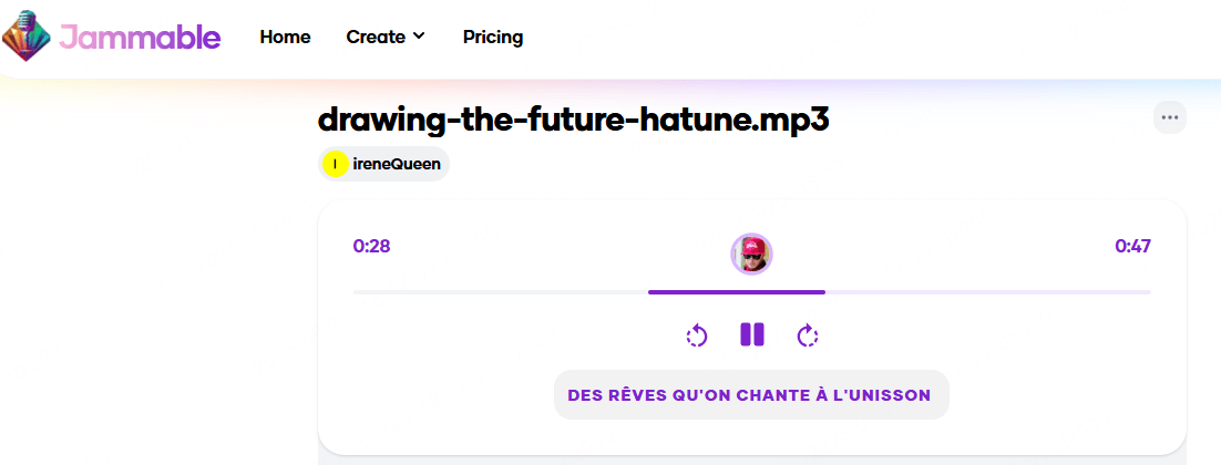 Créer une cover AI dans Jammable