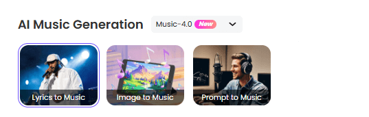 Sélectionner le mode de génération de musique