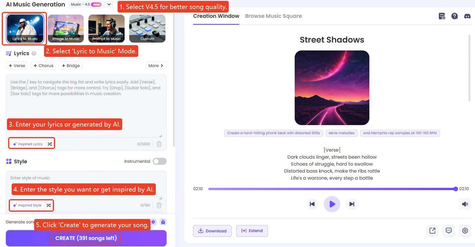 créer des rythmes avec TopMediai AI Beat Maker