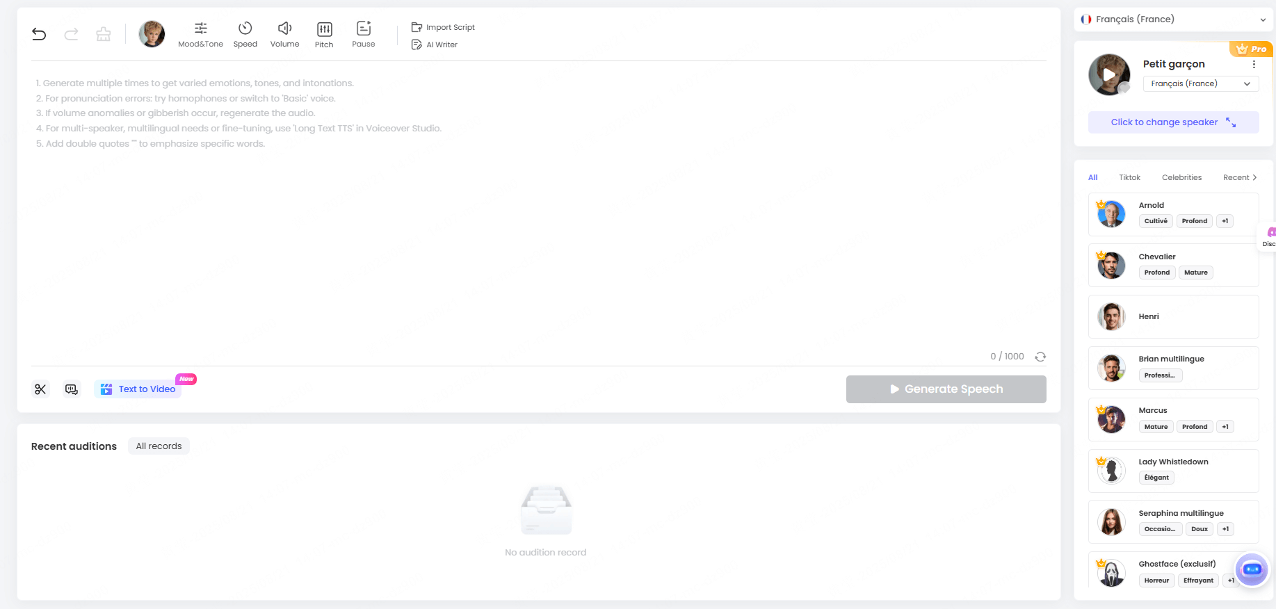 générateur de voix IA enfant gratuit en ligne, TopMediai