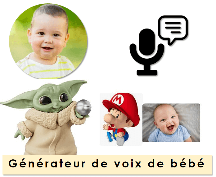 faire des IA voix de bébé avec des synthétiseur texte-voix d'enfants