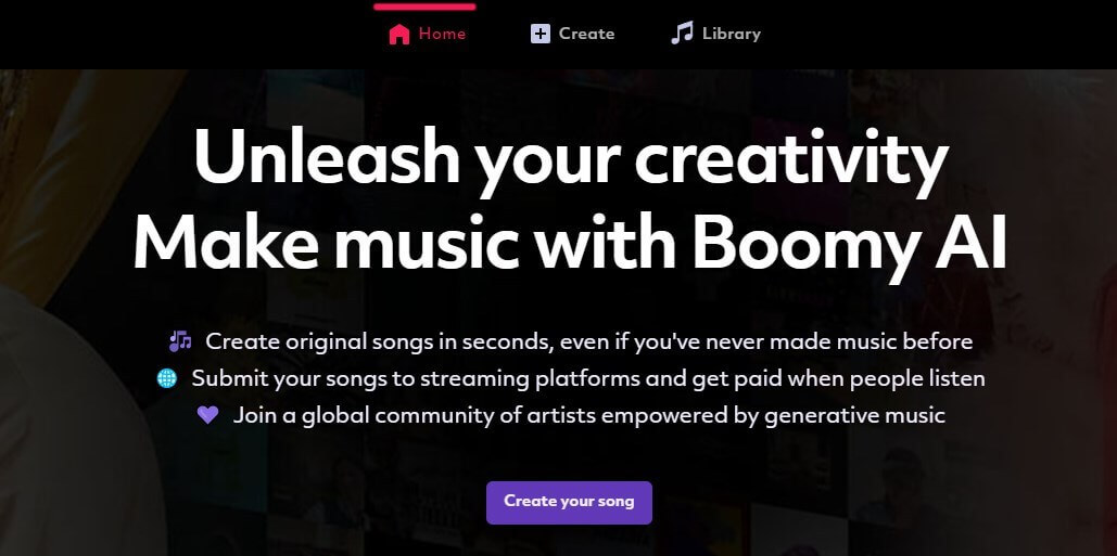 Boomy - Solution pour générer des morceaux grâce à l’IA