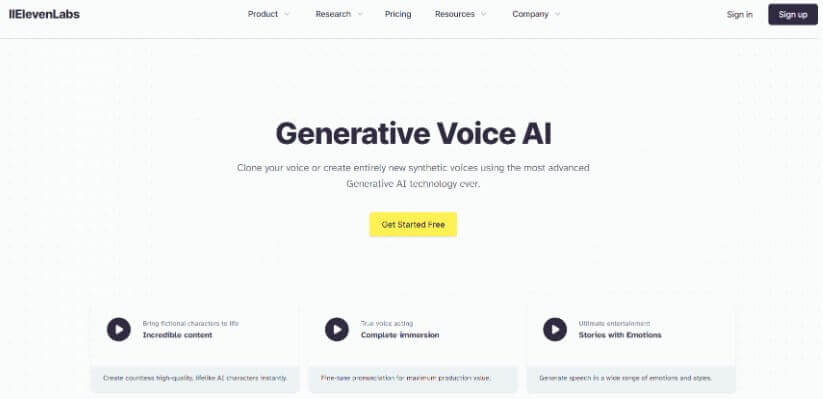 ElevenLabs, imitateur de voix IA en ligne