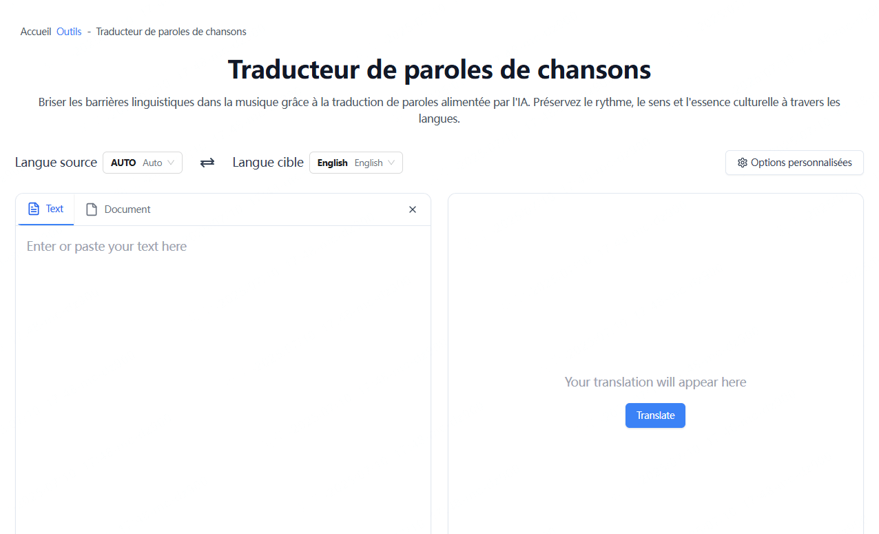 linnk.ai, traducteur IA qui respecte le style et le rythme des chansons