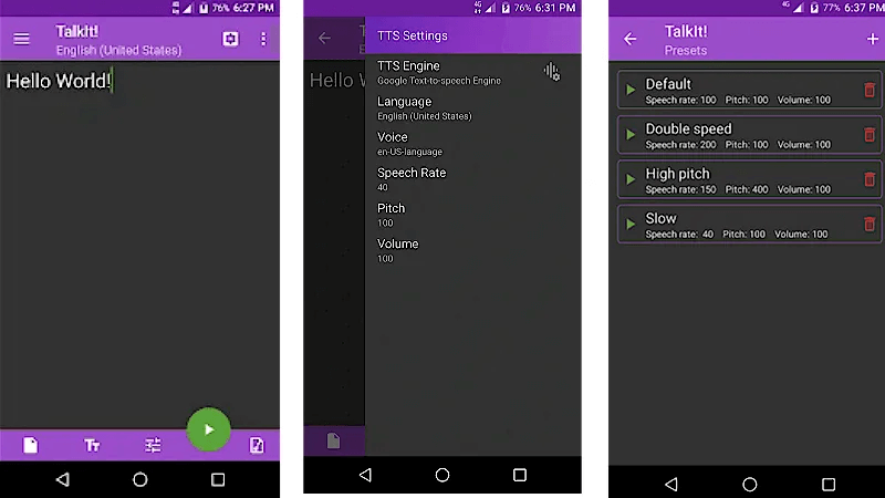 application TalkIt