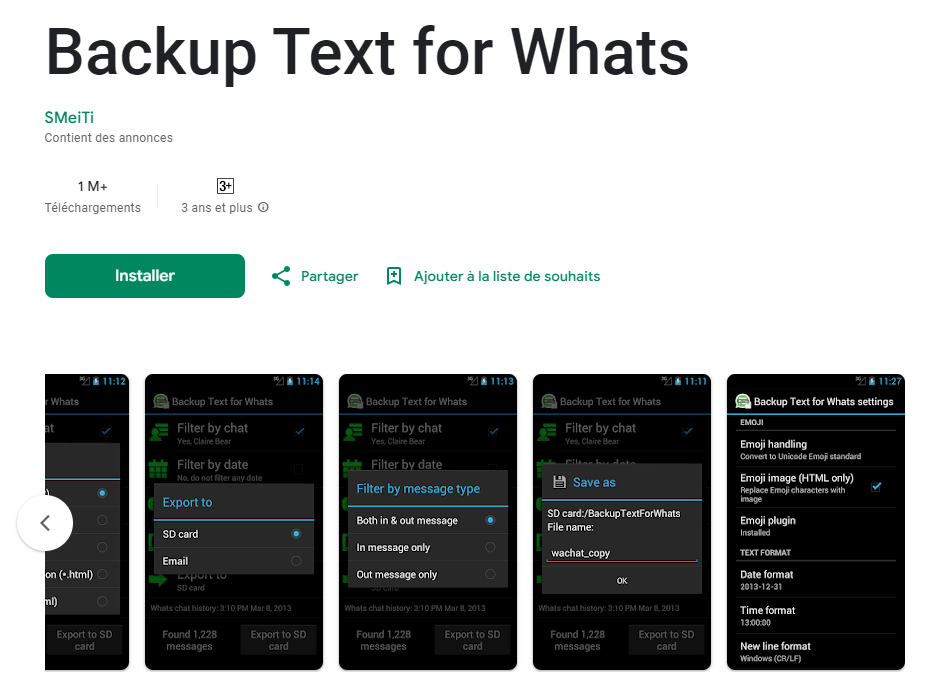 Backup Text for Whats – Application pour voir les messages WhatsApp supprimés