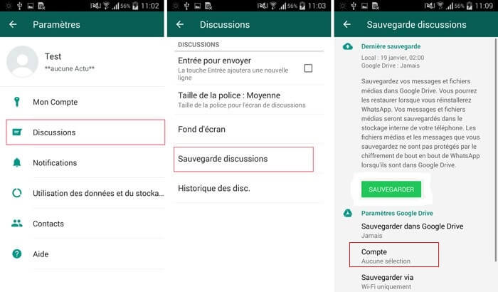 abrir whatsapp google drive copia de seguridad