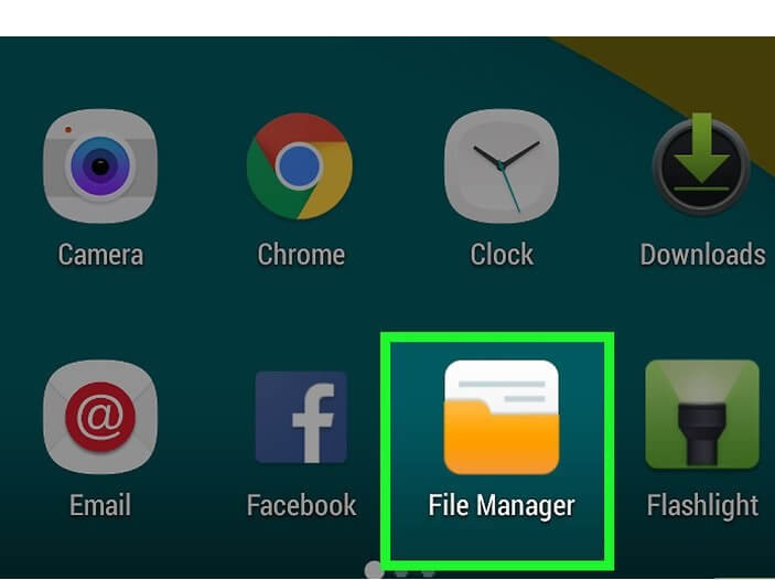 ouvrir gestionnaire de fichier sur Android