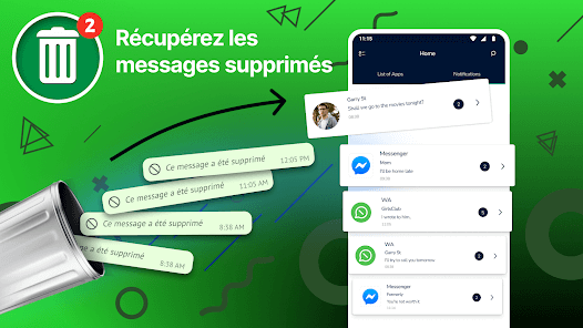 Récupérer les messages supprimés - logiciel pour lire les messages supprimés sur WhatsApp