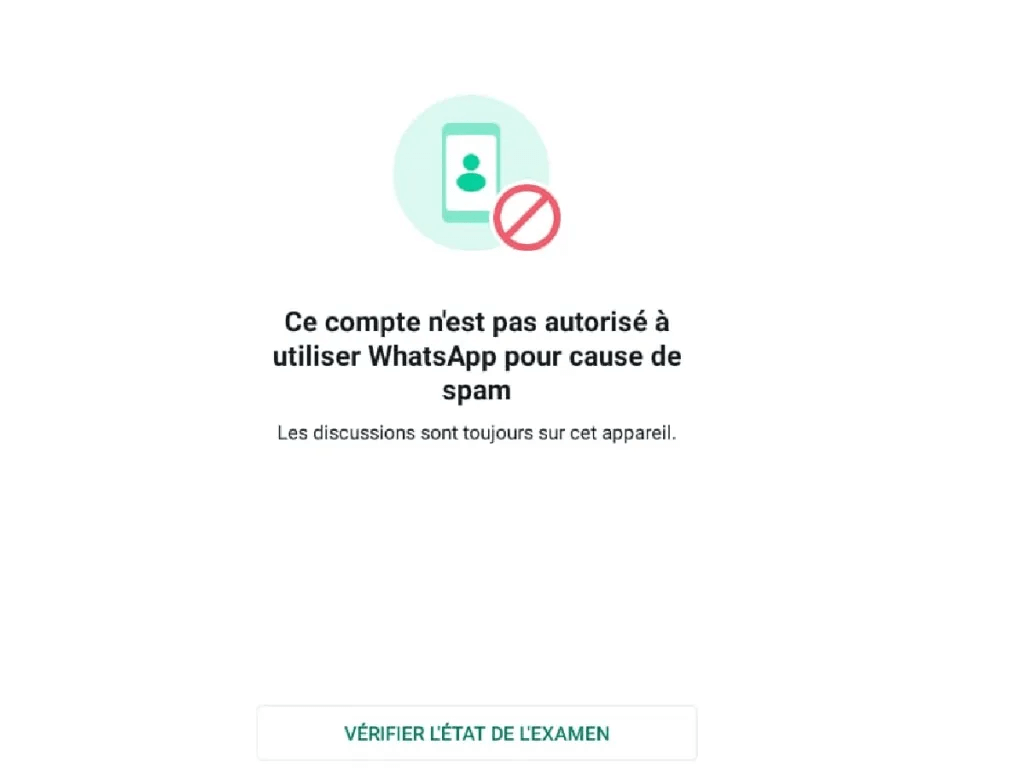 ce compte n'est pas autorisé à utiliser whatsapp