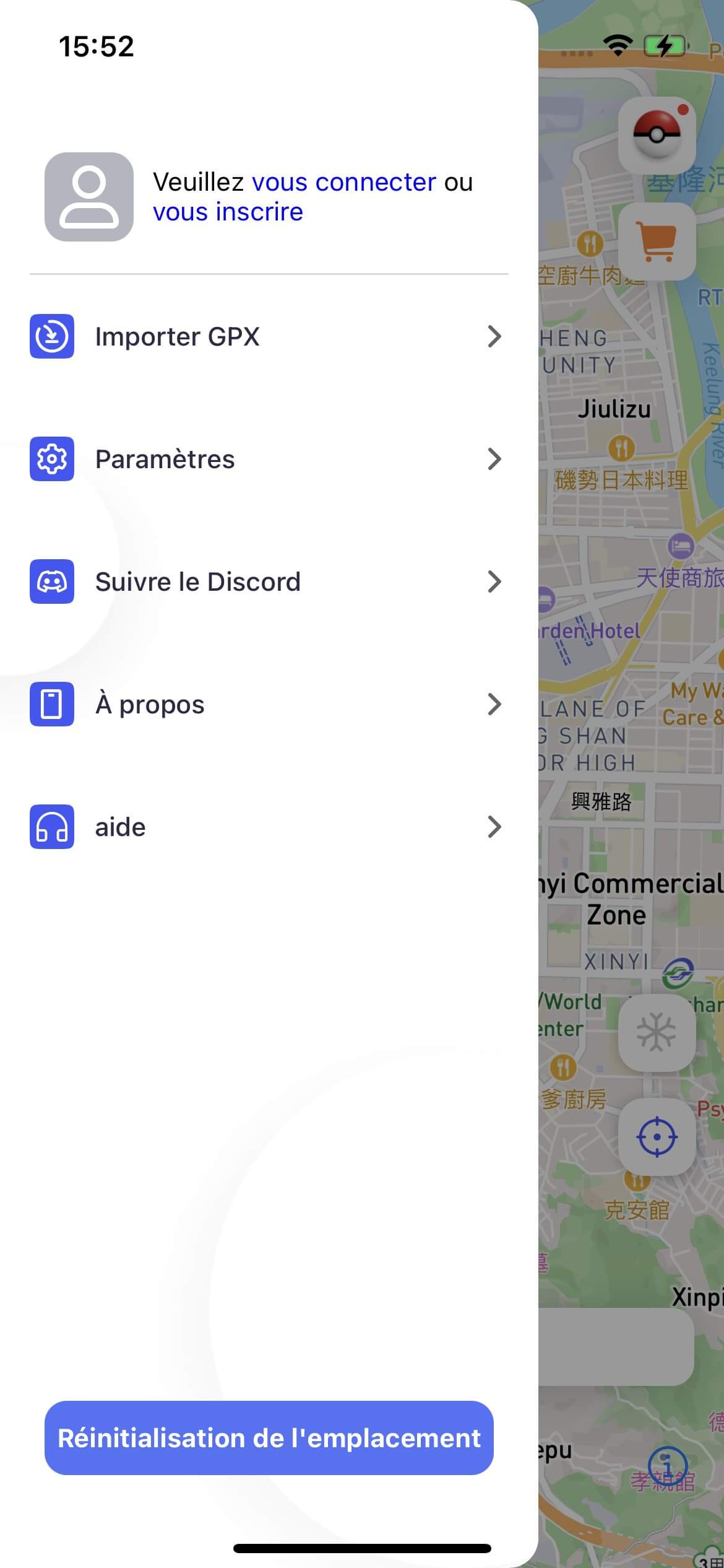 Réinitialiser manuellement l'emplacement sur imyfone anyto igo