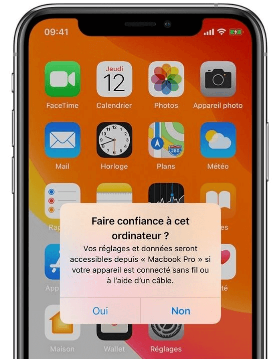 iPhone faire confiance à l'ordinateur iMyFone AnyTo