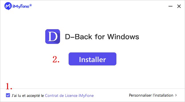 Téléchargez et installez D-Back for Windows