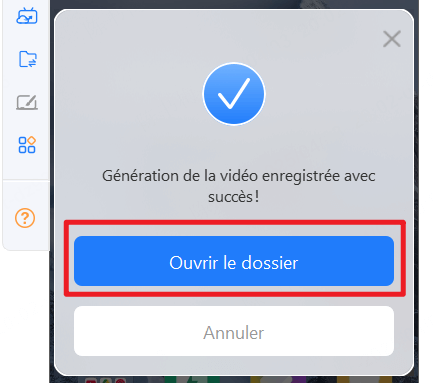 finir l'enregistrement d'écran