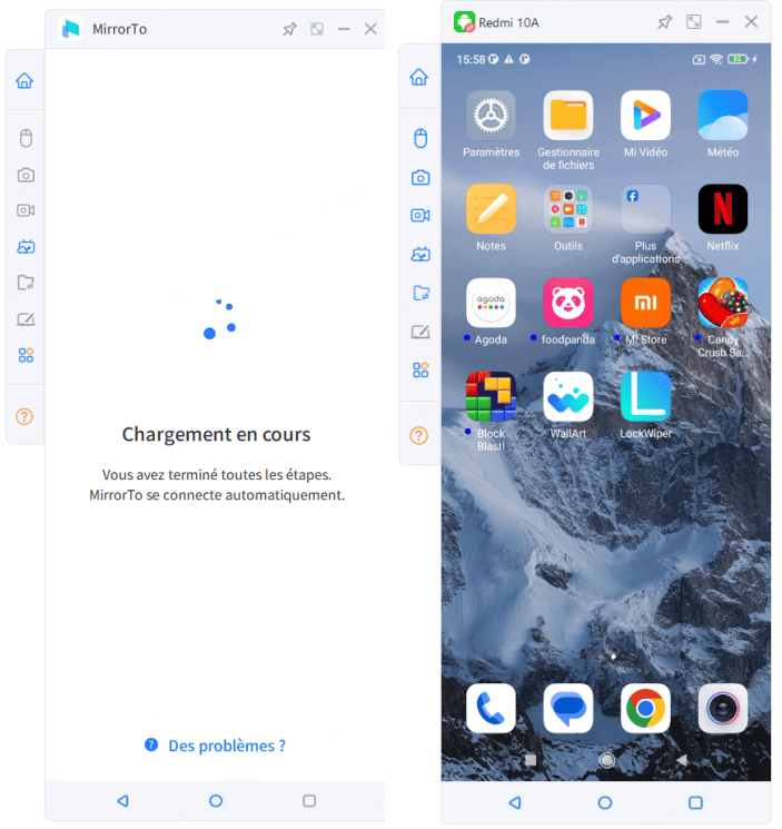 mise en miroir l'écran de votre téléphone sur PC