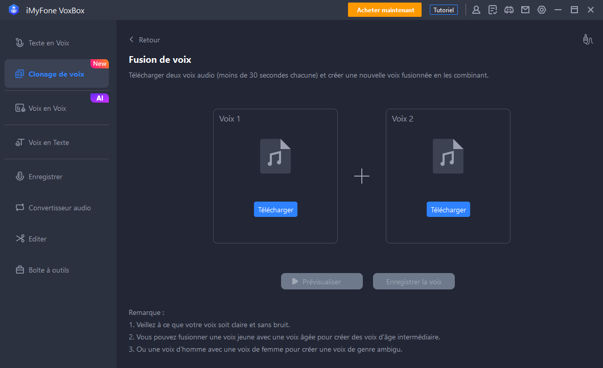 fusion de voix