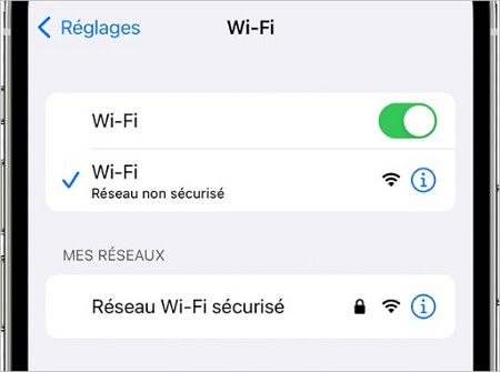 Vérifier le WiFi