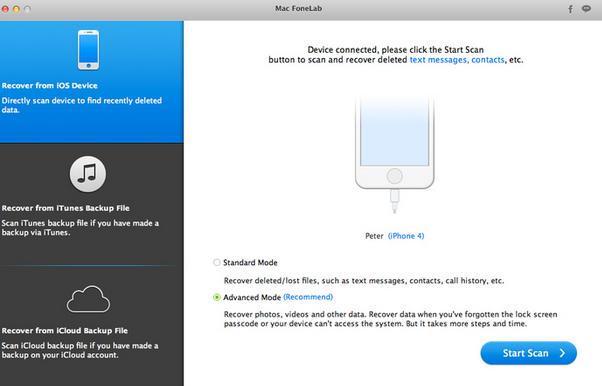FoneLab application pour récupérer les messages supprimés iPhone