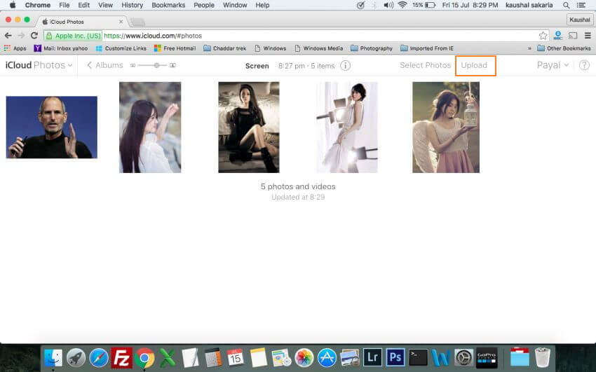 transfer photos from mac to iphone