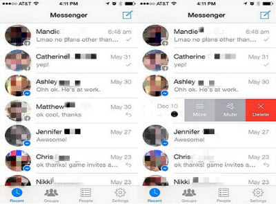how to delete Facebook conversations