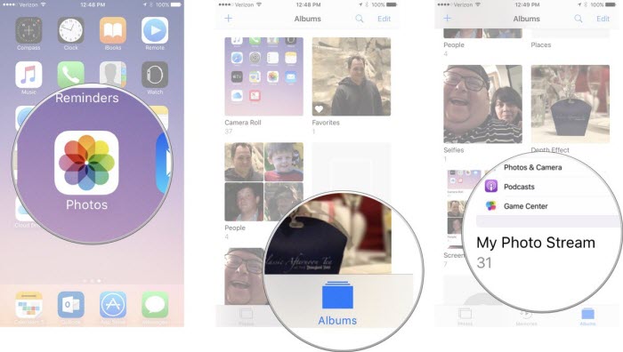supprimer les films de mon flux de photos